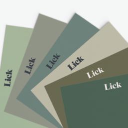 LickPro Best-Selling Greens Peel & Stick Paint Samples 6 Pack