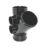 FloPlast  Solvent Weld 135° Triple Socket Branch Black 110mm