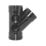 FloPlast  Solvent Weld 135° Triple Socket Branch Black 110mm