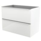Imandra Wall-Mounted Vanity Unit Gloss White 800mm x 450mm x 600mm
