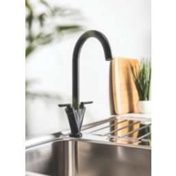 Streame by Abode Volo Swan Dual-Lever Mono Mixer Matt Black