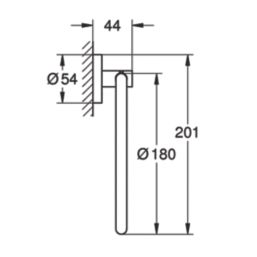 Grohe QuickFix Start  Towel Ring Matt Black