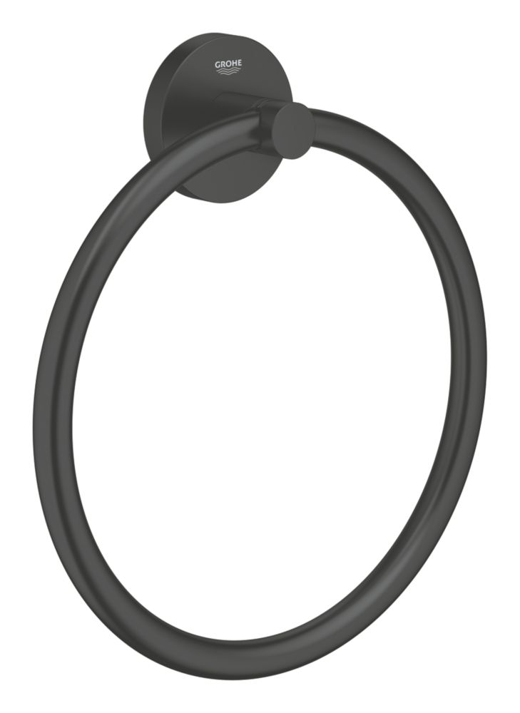 Grohe QuickFix Start  Towel Ring Matt Black