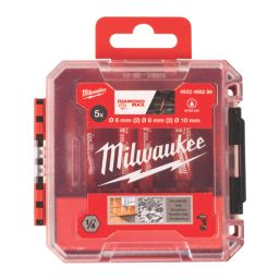 Milwaukee  Straight Shank Metal Diamond Max Drill Bits 5 Piece Set
