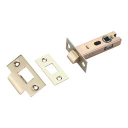 Smith & Locke Polished Brass Tubular Mortice Latch 79.35mm Case - 57mm Backset