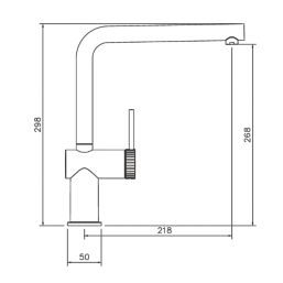 Abode Fraction Mono Mixer Kitchen Tap Brushed Nickel