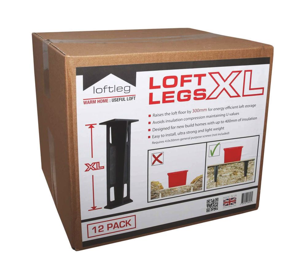 Loftleg XL Loft Storage Stilts 300mm 12 Pack Screwfix