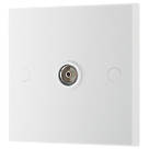 British General 900 Series 1-Gang Isolated Coaxial TV Socket White