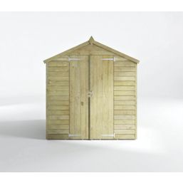 Mercia Value Double Doors 6' x 7' 6" (Nominal) Apex Overlap Timber Shed