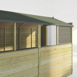 Mercia Value Double Doors 6' x 7' 6" (Nominal) Apex Overlap Timber Shed