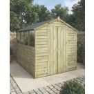 Mercia Value Double Doors 6' x 7' 6" (Nominal) Apex Overlap Timber Shed