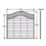 Forest Prague  Lattice Curved Top Fence Panels Natural Timber 6' x 6' Pack of 6