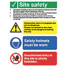"Site Safety" Signs 400mm x 300mm 50 Pack