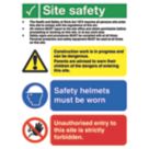 "Site Safety" Signs 400mm x 300mm 50 Pack