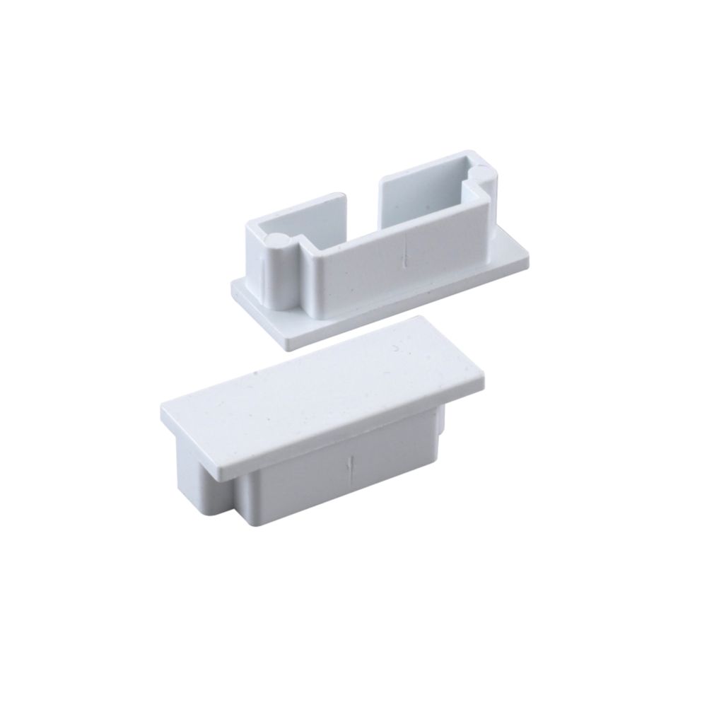 Tower  Mini Trunking End Caps 38mm x 16mm 2 Pack
