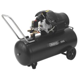 Draper 65396 100Ltr Brushless Electric Direct Drive V-Twin Air Compressor 230V