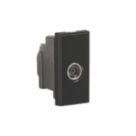 Knightsbridge Screened Modular Coaxial TV Socket Black