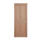 Satin Lacquered Oak Wooden 4-Panel Internal Victorian-Style Door 1981mm x 686mm