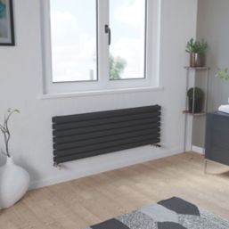 Ximax Fortuna Duplex 410mm x 1200mm 3034BTU Anthracite Horizontal Designer Radiator