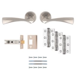 Carlisle Brass Sintra Door Handle Pair Satin Nickel
