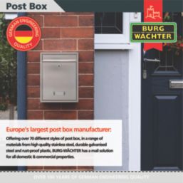 Burg-Wachter Trent Post Box Steel Metallic