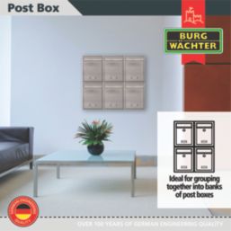 Burg-Wachter Trent Post Box Steel Metallic