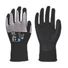 Wonder Grip WG-555 DUO Protective Work Gloves Black / Grey Large