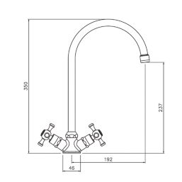 Abode Burford Mono Kitchen Sink Mixer Chrome