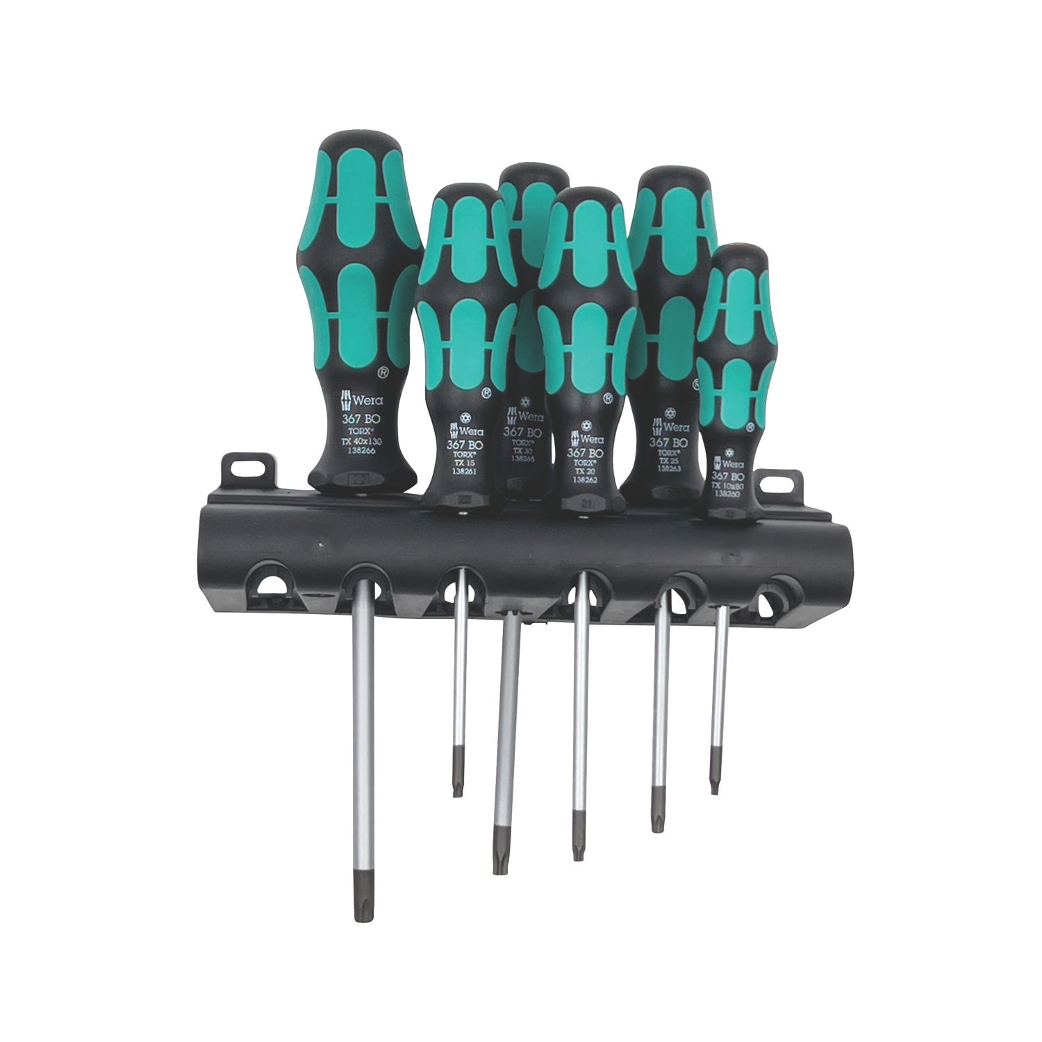 Wera 367/6 TORX Bore Hole Kraftform Plus with Rack Security TX Screwdriver Set 6 Pieces (908TX)