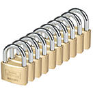 Burg-Wachter  Brass Keyed Alike    Padlocks 60mm 10 Pack
