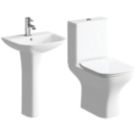 Smooth Y Square 1 Tap Hole 560mm Basin & Toilet Set