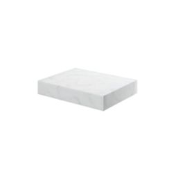 Bologna White  Marble Effect MDF Bathroom Vanity Shelf 600mm x 460mm x 100mm
