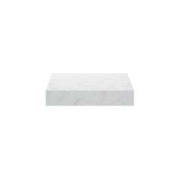 Bologna White  Marble Effect MDF Bathroom Vanity Shelf 600mm x 460mm x 100mm