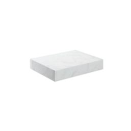 Bologna White  Marble Effect MDF Bathroom Vanity Shelf 600mm x 460mm x 100mm