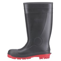 Centek  Size 11  Black Steel Toe Cap Safety Wellies