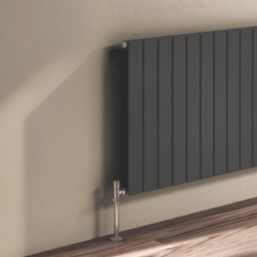 Reina Flat Single 600mm x 1402mm 3361BTU Anthracite Horizontal Designer Radiator