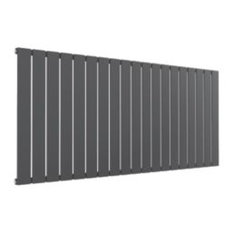 Reina Flat Single 600mm x 1402mm 3361BTU Anthracite Horizontal Designer Radiator
