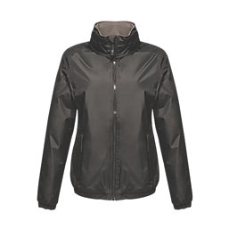Regatta Dover Womens Fleece-Lined Waterproof Jacket Black Size 16