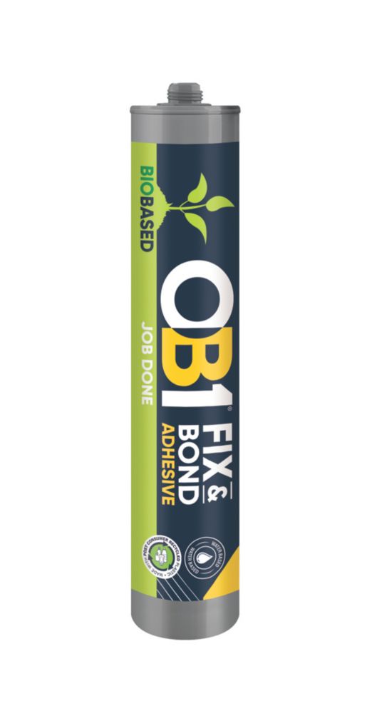 OB1 Bio-Based Fix & Bond Grab Adhesive White 310ml