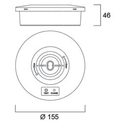 Sylvania LiFeSafe Fixed  Semi-Recessed Non-Maintained Emergency LED Downlight White 2.2W 280/250lm 155mm