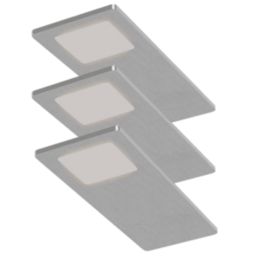 Sensio Astro Pro Rectangular LED Under Cabinet Lights Aluminium 14.4W 240-270lm 3 Pack