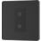 British General Evolve 1-Gang 2-Way LED Single Secondary Trailing Edge Touch Dimmer Switch  Matt Black with Black Inserts