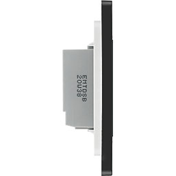 British General Evolve 1-Gang 2-Way LED Single Secondary Trailing Edge Touch Dimmer Switch  Matt Black with Black Inserts