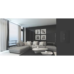 British General Evolve 1-Gang 2-Way LED Single Secondary Trailing Edge Touch Dimmer Switch  Matt Black with Black Inserts