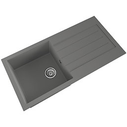 ETAL Comite 1 Bowl Composite Kitchen Sink Grey Reversible 1000mm x 500mm
