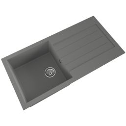 ETAL Comite 1 Bowl Composite Kitchen Sink Grey Reversible 1000mm x 500mm