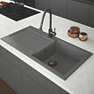 ETAL Comite 1 Bowl Granite Composite Kitchen Sink Grey Reversible 1000 x 500mm