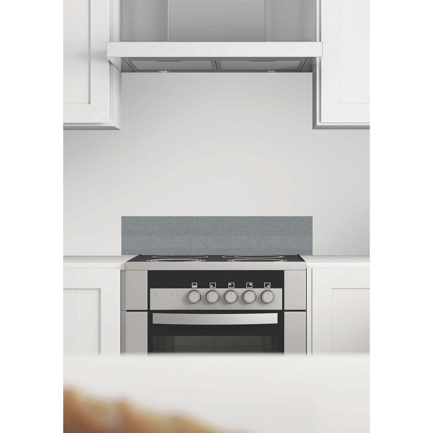 Splashwall Metallic Silver Upstand 6mm x 200mm x 900mm (909RJ)