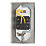 Contactum iConic 45A 1-Gang DP Control Switch Brushed Steel with Neon with White Inserts