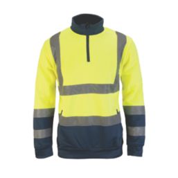 Tough Grit  Hi-Vis Sweatshirt Yellow / Navy Large 47.5" Chest